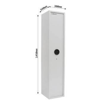 Preview: Rottner Waffenschrank S1 Yukon 5 Doppelbartschloss lichtgrau T06009